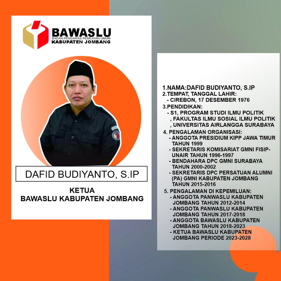Ketua Bawaslu Kabupaten Jombang